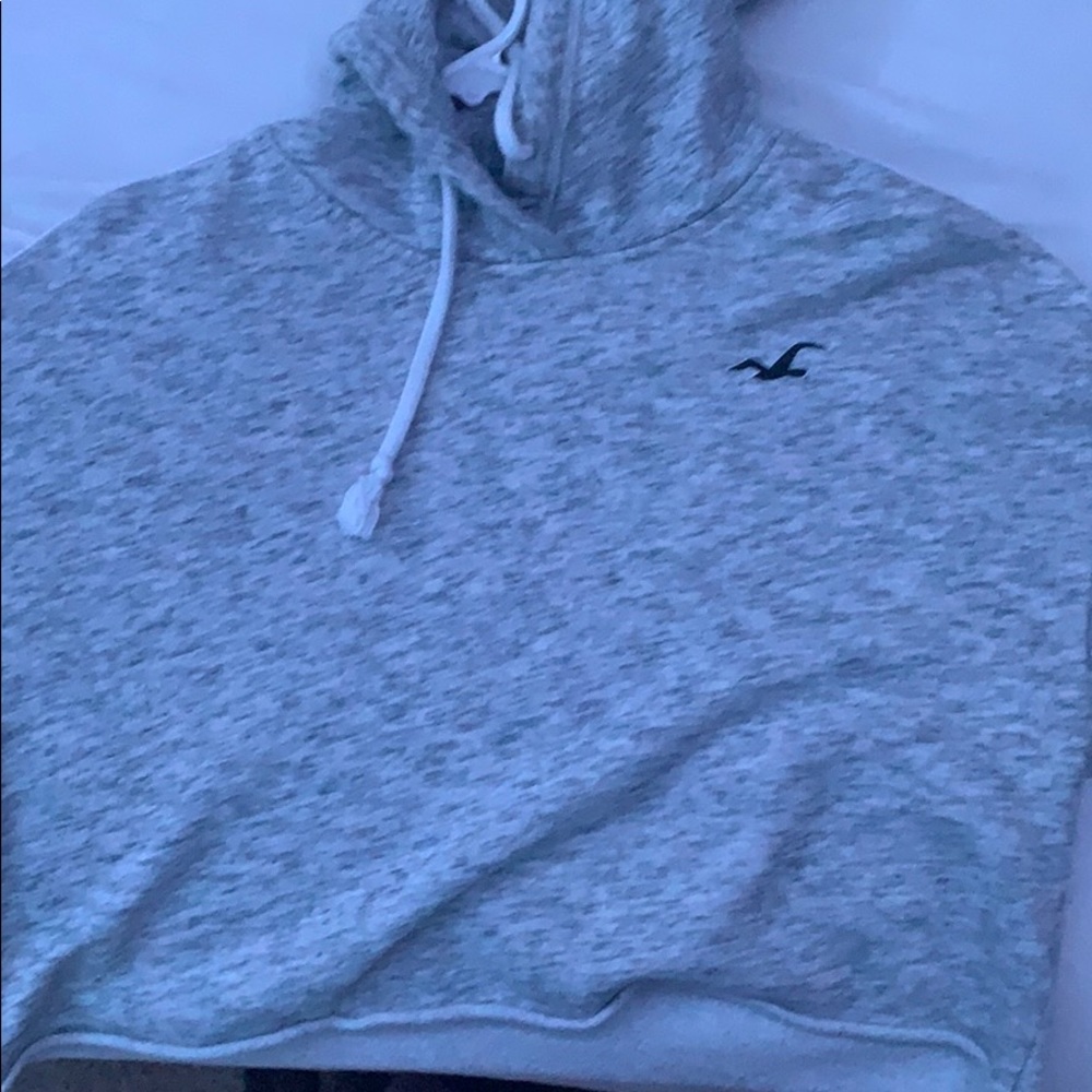 hollister crop hoodie